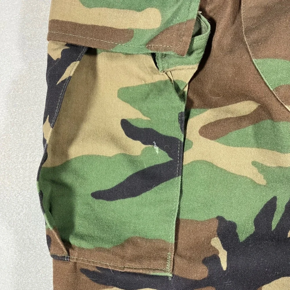 Vintage US Military Woodland Camo Cargo Pants Small Regular Rugged Combat Y2k